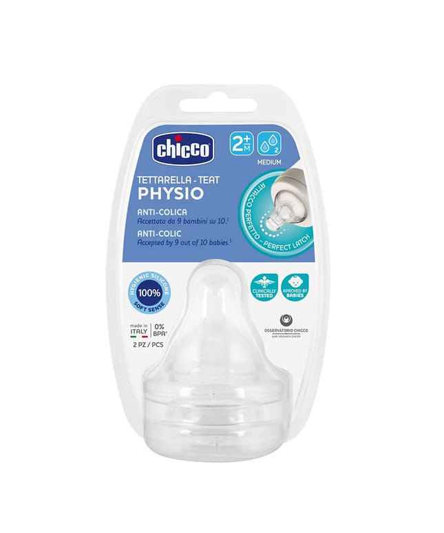 Chicco TEATS PERFECT 5 2M+ MEDIUM SIL 2 PCS