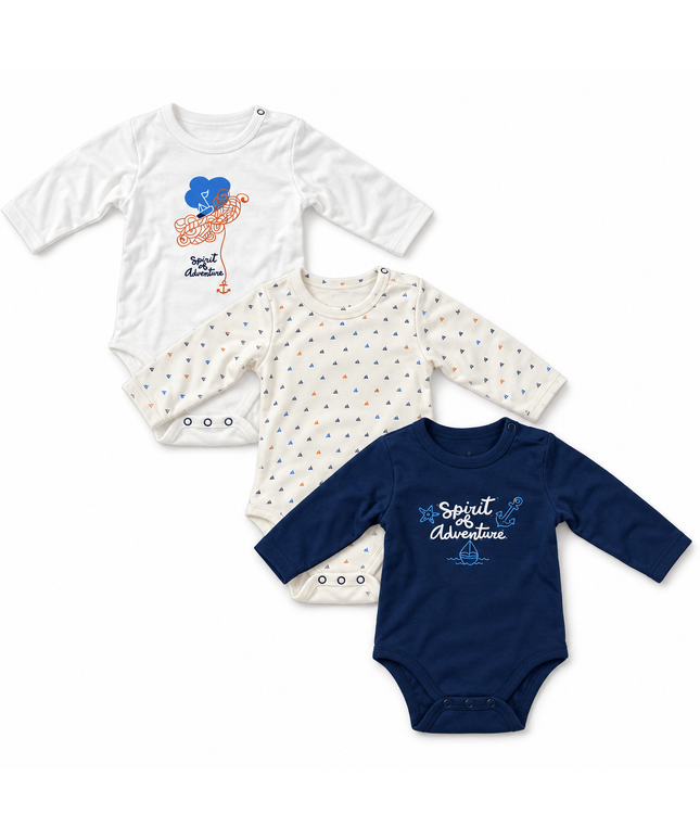 Junior Baby Bodysuit Pack Of 3 6213-76