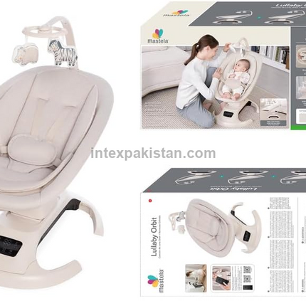 Mastela Lullaby Orbit Electric Baby Swing & Rocker with Music and Toys | مرجيحة وهزاز أطفال كهربائي Mastela Lullaby Orbit بالموسيقى والألعاب –