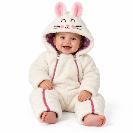 Bebic Baby Winter Romper double face rabbit and rainbow 11969