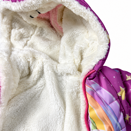 Bebic Baby Winter Romper double face rabbit and rainbow 11969