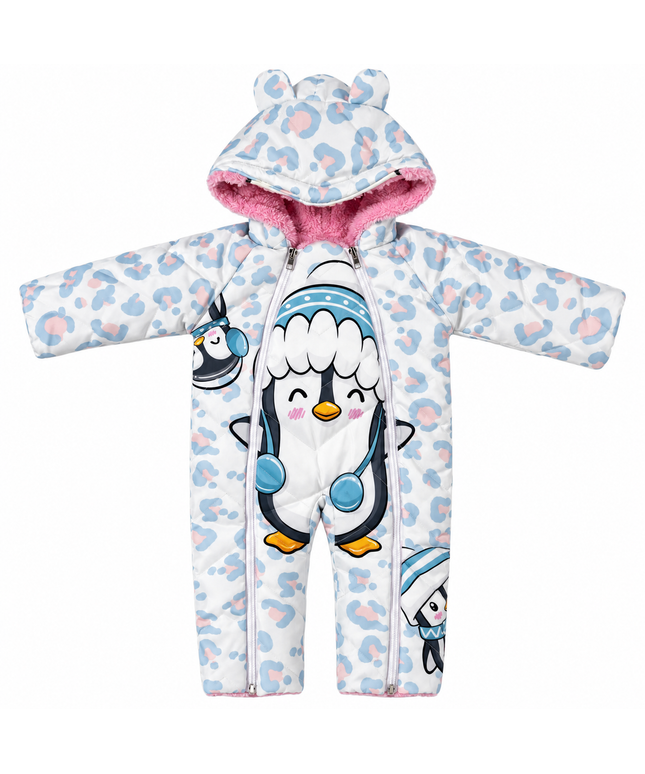 Bebic Baby Winter Romper double face white penguin 11977