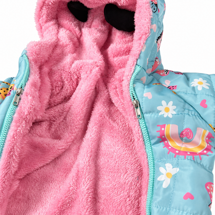 Bebic Baby Winter Romper double face rainbow and flower 12145