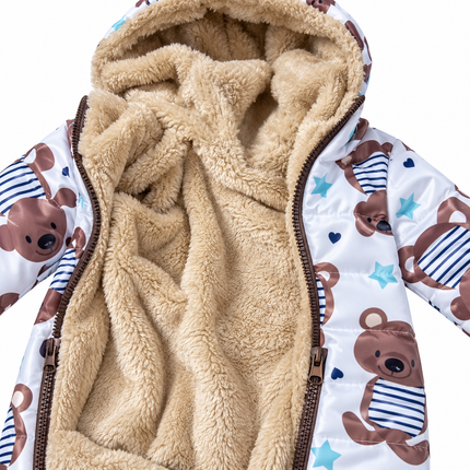 Bebic Baby Winter Romper double white bear 12159