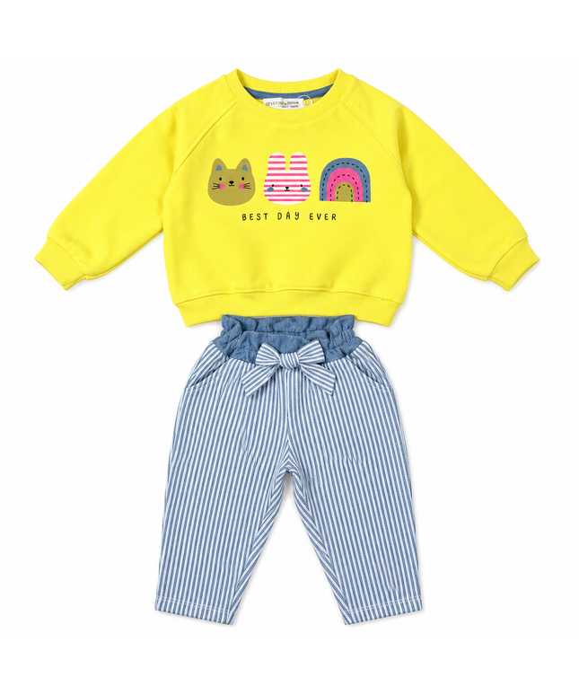 Exina Baby sweatshirt & jogger set best day ever