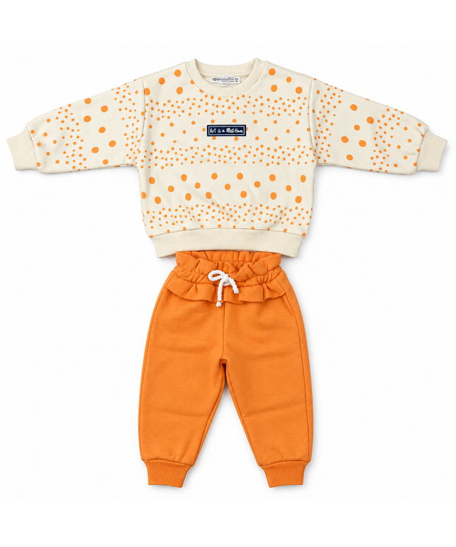 Exina Baby sweatshirt & jogger set art and dots