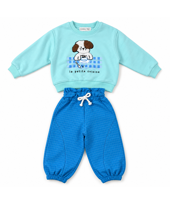 Exina Baby sweatshirt & jogger set cute dog
