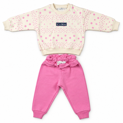 Exina Baby sweatshirt & jogger set art and dots
