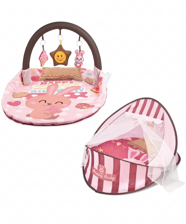 2-in-1 Baby Play Mat & nest| سجادة لعب وخيمة للأطفال 2 في 1