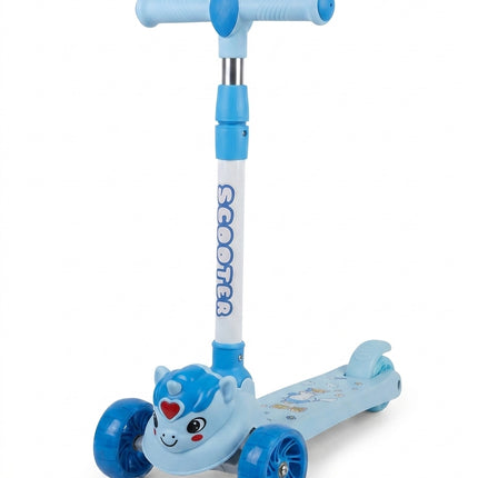 Kids 3-Wheel Adjustable Scooter Horse shape blue| سكوتر أطفال 3 عجلات بمقود قابل لتعديل الارتفاع