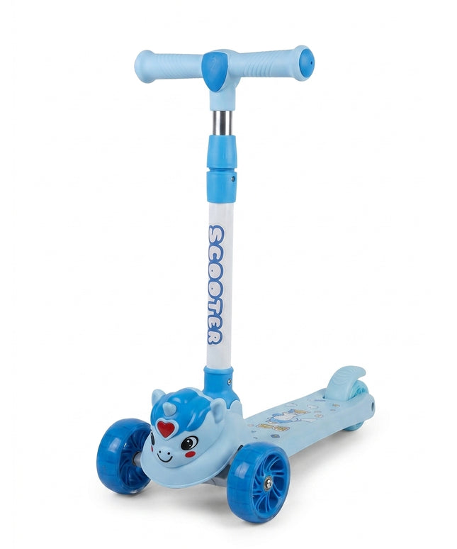 Kids 3-Wheel Adjustable Scooter Horse shape blue| سكوتر أطفال 3 عجلات بمقود قابل لتعديل الارتفاع