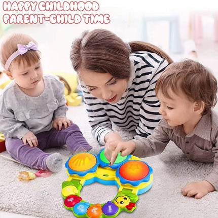 2-in-1 Baby Musical Piano & Drum Toy -لعبة بيانو وطبلة موسيقية للأطفال 2 في 1