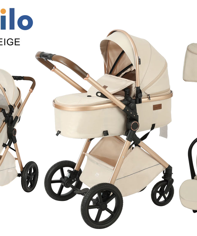 Kidilo Stroller V8G + car seat | عربة أطفال كيديلو V8G
