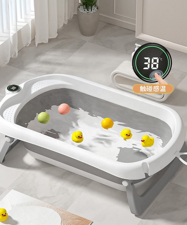Silicone Baby Bathtub with Thermometer 6877 - 2