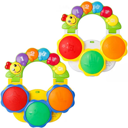 2-in-1 Baby Musical Piano & Drum Toy -لعبة بيانو وطبلة موسيقية للأطفال 2 في 1