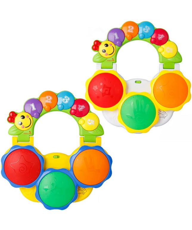 2-in-1 Baby Musical Piano & Drum Toy -لعبة بيانو وطبلة موسيقية للأطفال 2 في 1