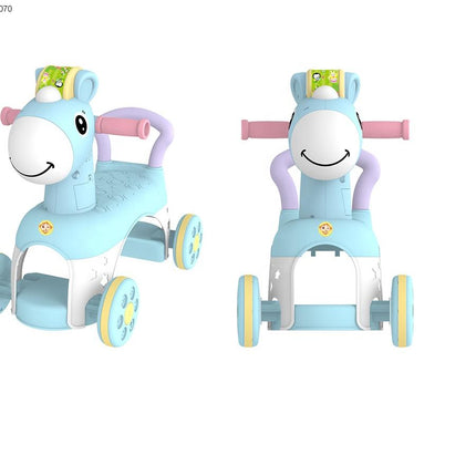 Kids Pony Fun Music Walker Ride-On Toy with Lights & Music | مشاية أطفال بشكل حصان مع موسيقى وإضاءة