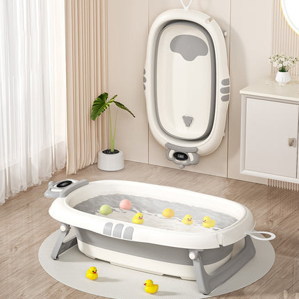 Silicone Baby Bathtub with Thermometer LBN-6668|  بانيو استحمام ب ترمومتر