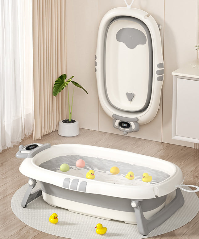 Silicone Baby Bathtub with Thermometer LBN-6668 - 2