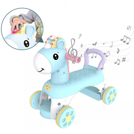 Kids Pony Fun Music Walker Ride-On Toy with Lights & Music | مشاية أطفال بشكل حصان مع موسيقى وإضاءة