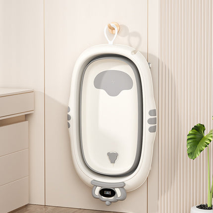 Silicone Baby Bathtub with Thermometer LBN-6668|  بانيو استحمام ب ترمومتر
