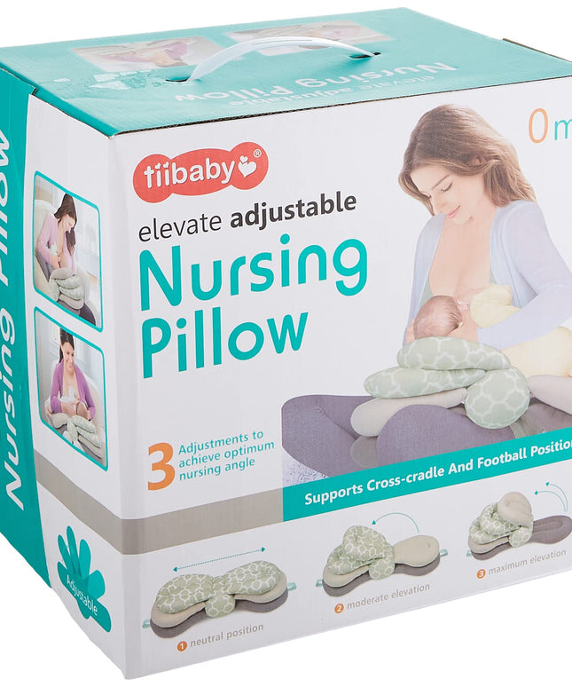 Tiibaby Adjustable Elevate Nursing Pillow for Breastfeeding | 3-Level Elevation | Ergonomic Baby Feeding Support | Newborn (0M+)