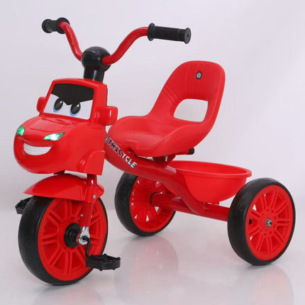 Kids Cartoon Tricycle with Storage Basket | دراجة ثلاثية للأطفال بتصميم كرتوني مع سلة تخزين