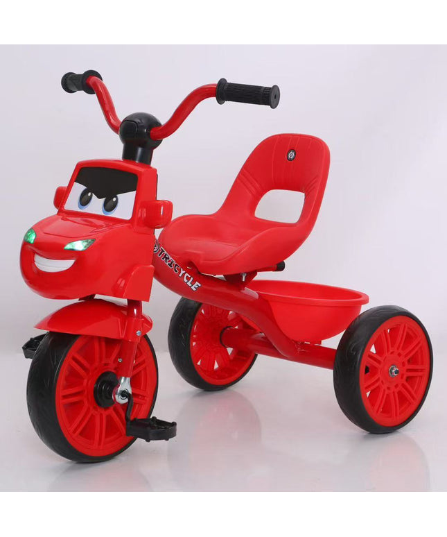 Kids Cartoon Tricycle with Storage Basket | دراجة ثلاثية للأطفال بتصميم كرتوني مع سلة تخزين
