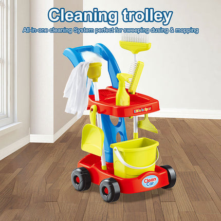 عربة أدوات تنظيف للأطفال | Kids Cleaning Trolley Play Set