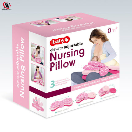 Tiibaby Adjustable Elevate Nursing Pillow for Breastfeeding | 3-Level Elevation | Ergonomic Baby Feeding Support | Newborn (0M+)