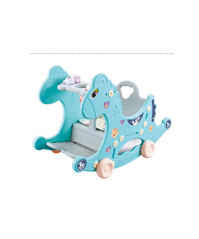3-in-1 Kids Rocking Horse, Ride-On & Activity Seat with Music and Lights – 6M+