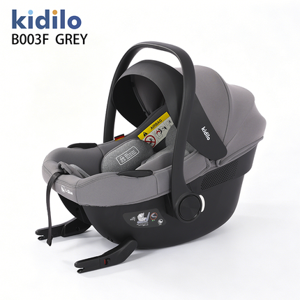 كرسي سيارة للرضع كيديلو B003F بنظام ISOFIX - رمادي