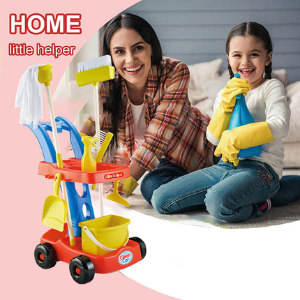 عربة أدوات تنظيف للأطفال | Kids Cleaning Trolley Play Set