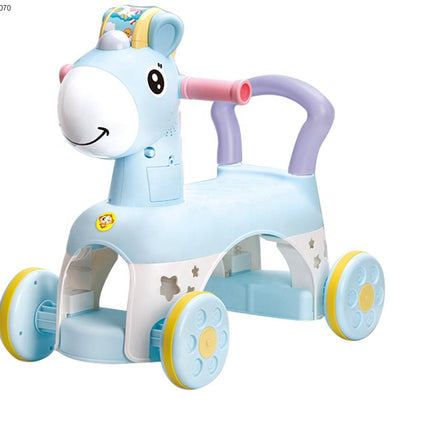 Kids Pony Fun Music Walker Ride-On Toy with Lights & Music | مشاية أطفال بشكل حصان مع موسيقى وإضاءة