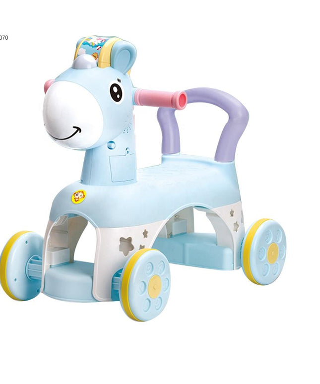 Kids Pony Fun Music Walker Ride-On Toy with Lights & Music | مشاية أطفال بشكل حصان مع موسيقى وإضاءة