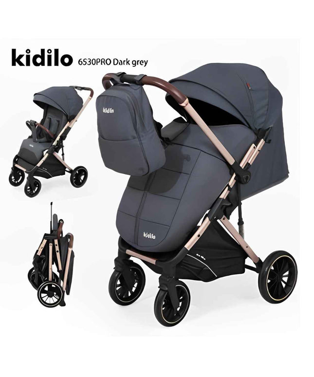 Kidilo 6530B PRO with Mom Backpack and Cover |  عربية كيديلو ذراع قلاب مع شنطة ظهر و غطاء