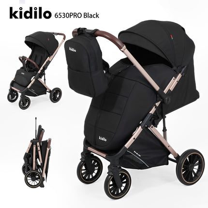 Kidilo 6530 PRO with Mom Backpack and Cover |  عربية كيديلو ذراع قلاب مع شنطة ظهر و غطاء