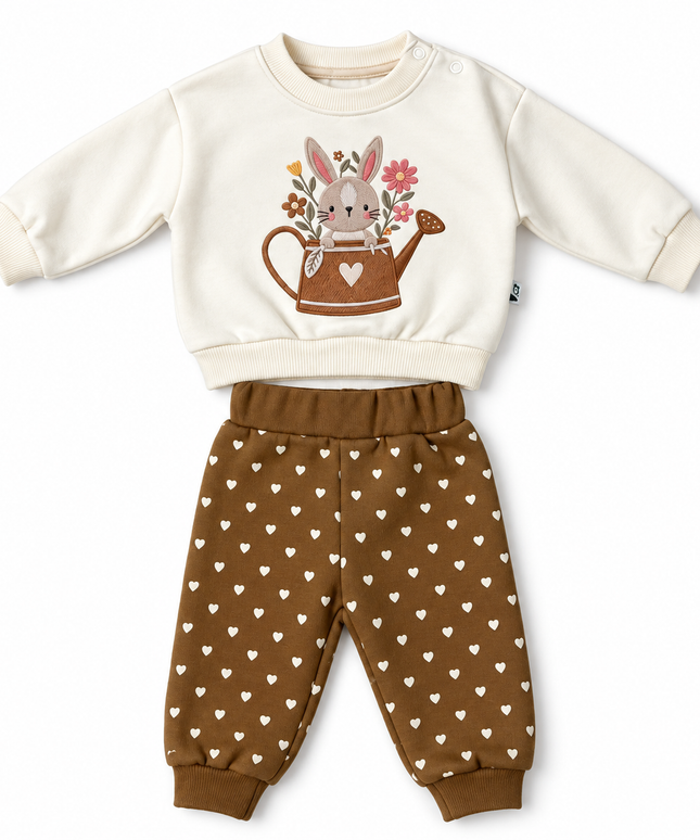 Katjie Baby rabbit and flower Bjama 8065