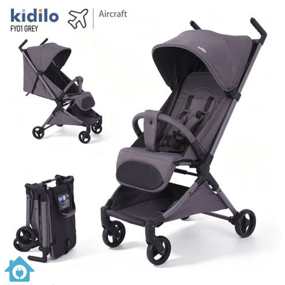 Kidilo FY01 Lightweight Cabin Travel Stroller - grey - 2