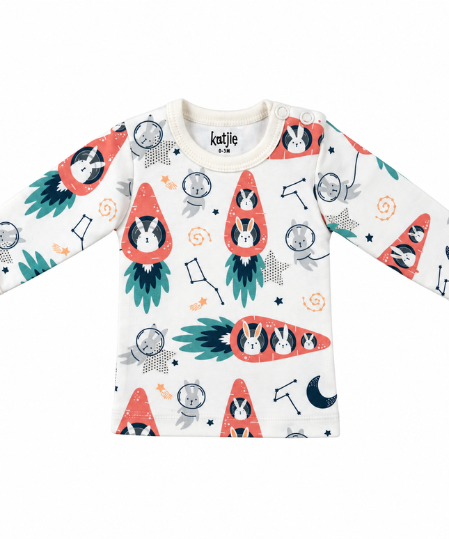 Katjie bodysuit printed rabbit and carrot shape 235