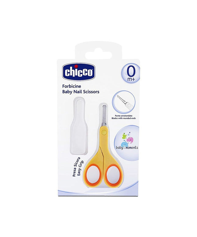 Chicco New Baby Nail Scissors Orange | مقص أظافر من شيكو للأطفال حديثي الولادة من شيكو باللون البرتقالي