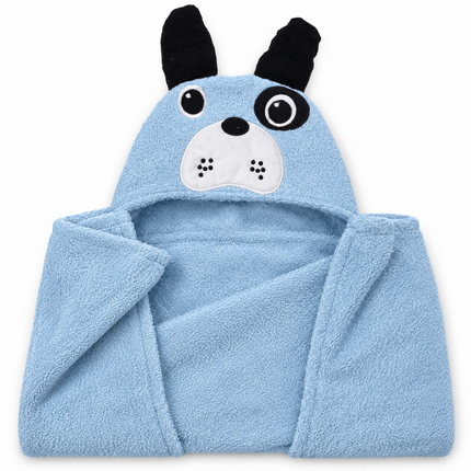 Junior Baby Hooded Bath Towel with Cute dog Design 4-0602 | منشفة استحمام أطفال جونيور بغطاء رأس بتصميم كلب لطيف (Copy) (Copy)
