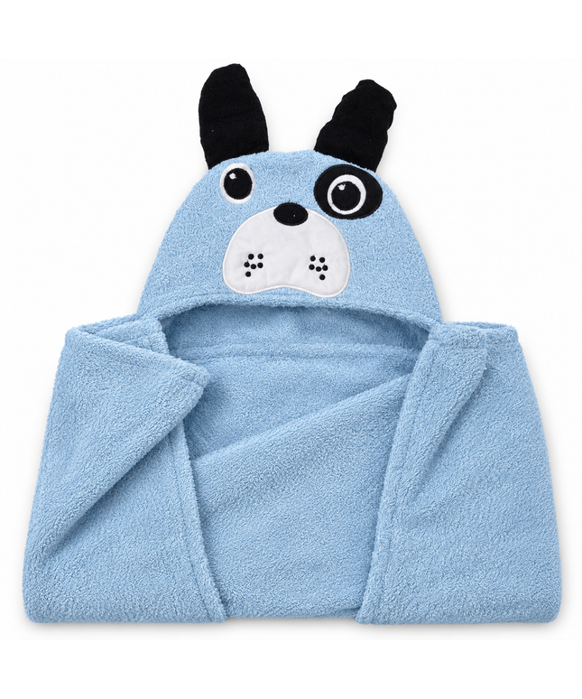 Junior Baby Hooded Bath Towel with Cute dog Design 4-0602 | منشفة استحمام أطفال جونيور بغطاء رأس بتصميم كلب لطيف (Copy) (Copy)
