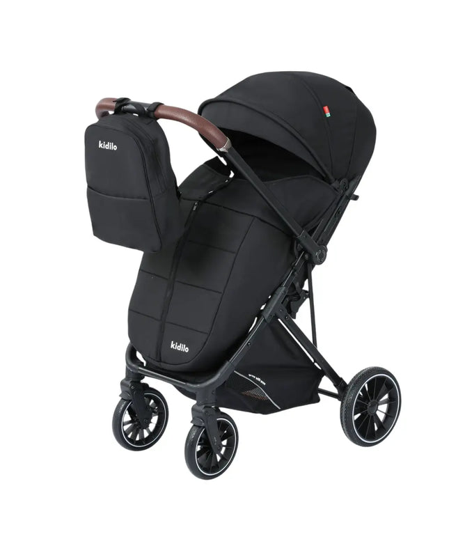 Kidilo 6530B with Mom Backpack and Cover |  عربية كيديلو ذراع قلاب مع شنطة ظهر و غطاء