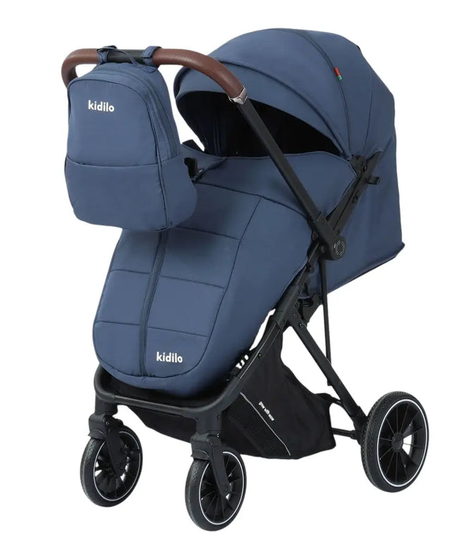 Kidilo 6530B with Mom Backpack and Cover |  عربية كيديلو ذراع قلاب مع شنطة ظهر و غطاء