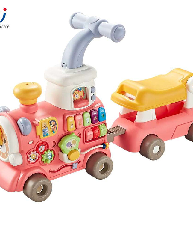 5 in 1 Baby Walker Steam Ride on Train Multi-function