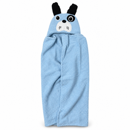 Junior Baby Hooded Bath Towel with Cute dog Design 4-0602 | منشفة استحمام أطفال جونيور بغطاء رأس بتصميم كلب لطيف (Copy) (Copy)