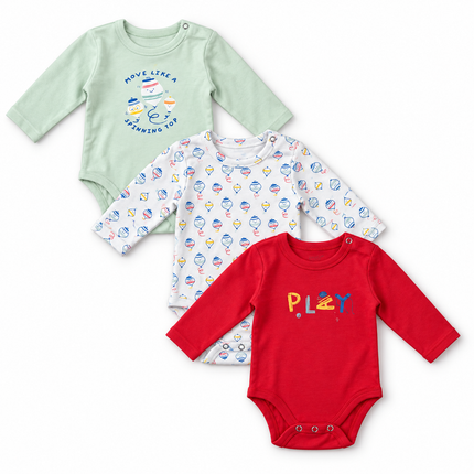 Junior Baby Bodysuit Pack Of 3 6213-80