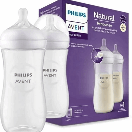 Philips Avent Natural Response Bottle  (3m+) 330ml- 2 Pack