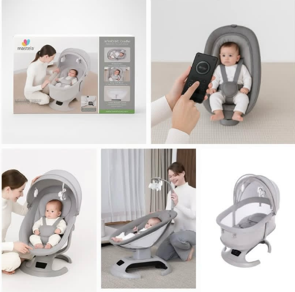 Mastela InfiniOrbit Smart Electric Baby Cradle & Swing | سرير هزاز كهربائي للأطفال Mastela InfiniOrbit